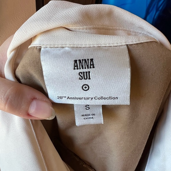 Anna Sui for Target Women's Ivory Lace Long Sleeve Fully Lined Mini Dress S. - Picture 2 of 15